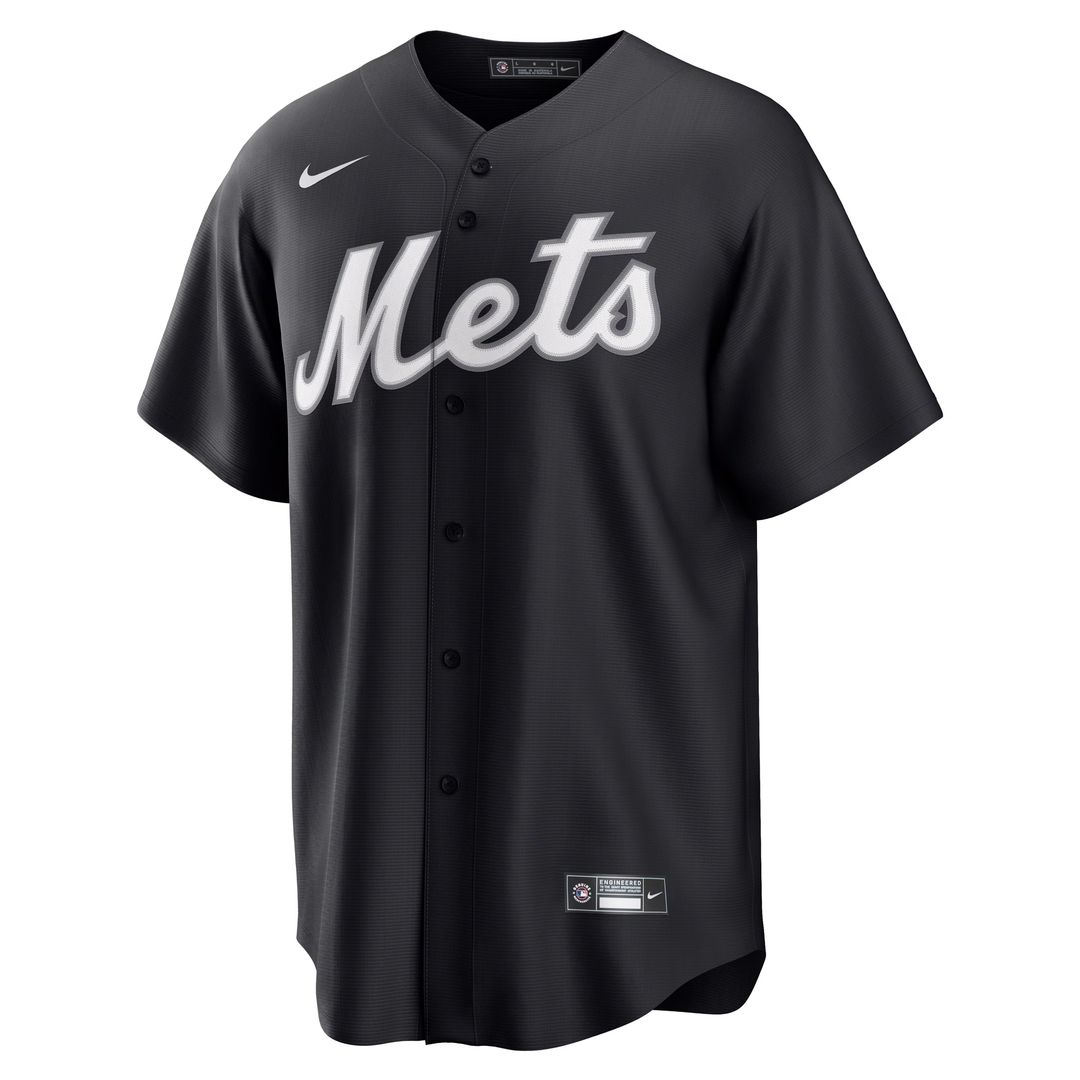 New York Mets Francisco Lindor Nike Replica Player Jersey - Black Team Jersey Sports Fan Apparel