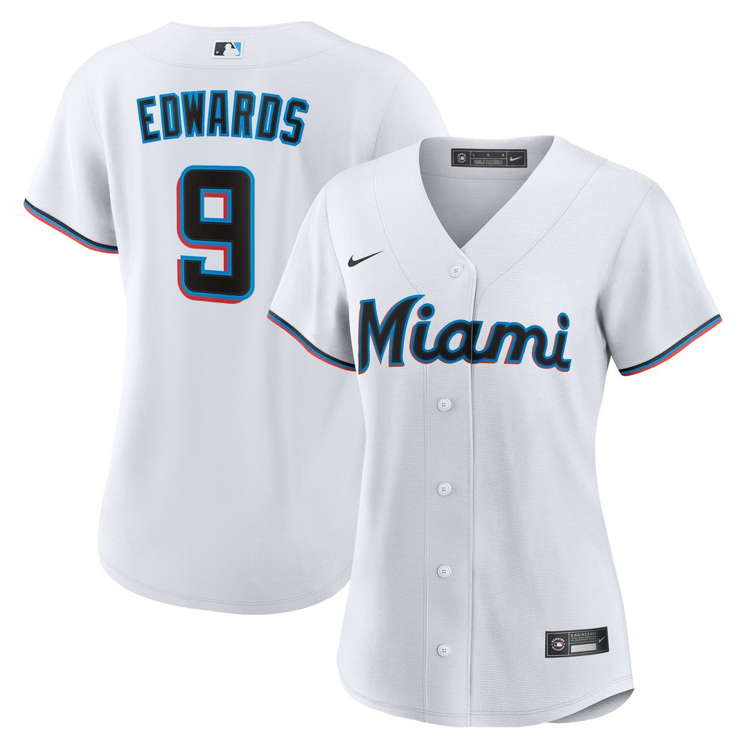 Miami Marlins Xavier Edwards Nike Women's Home Replica Jersey - White Team Jersey Sports Fan Apparel