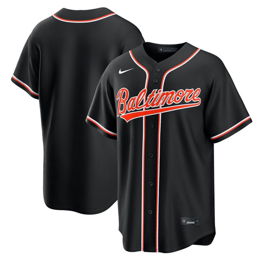 Baltimore Orioles Nike Fashion Replica Black Out Jersey Team Jersey Sports Fan Apparel