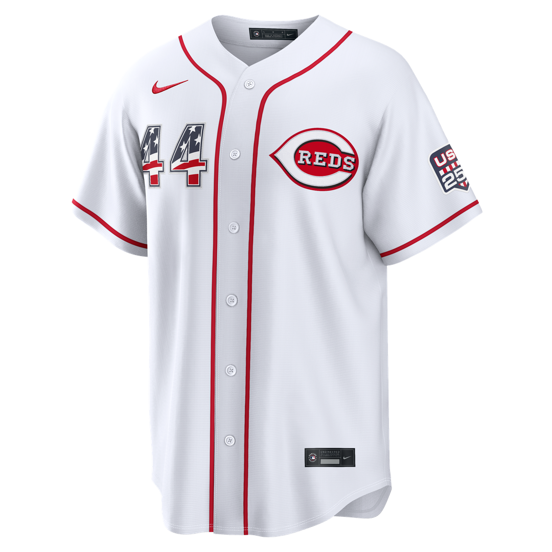 Cincinnati Reds Elly De La Cruz Nike USA 250 Fourth of July Home Stadium Jersey - White Team Jersey Sports Fan Apparel