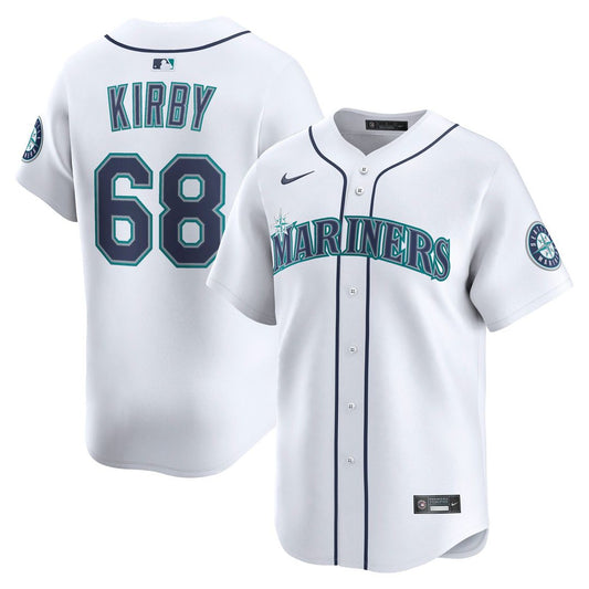 Seattle Mariners George Kirby Nike Home Limited Player Jersey - White Team Jersey Sports Fan Apparel