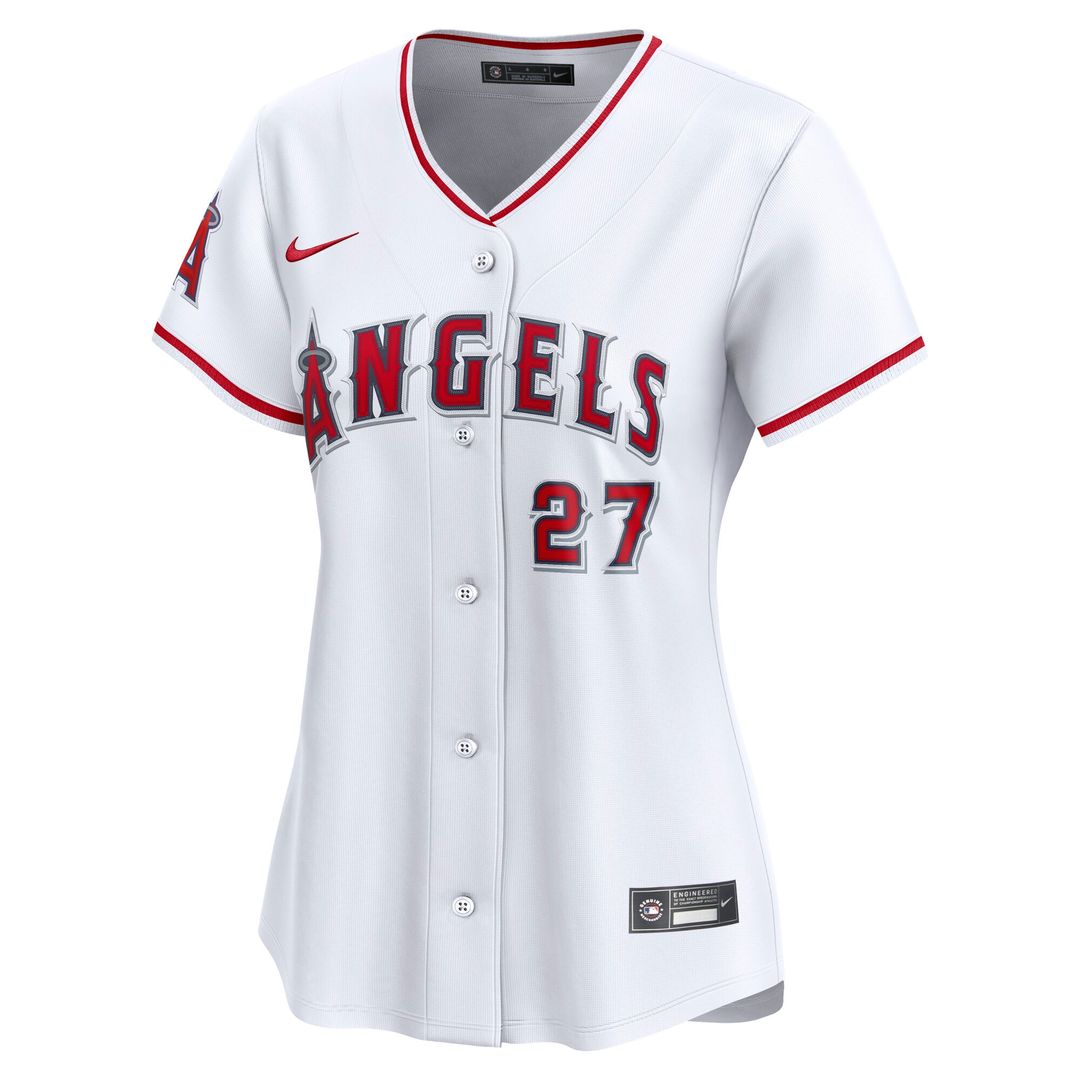 Los Angeles Angels Mike Trout Nike Women's Home Limited Player Jersey - White Team Jersey Sports Fan Apparel