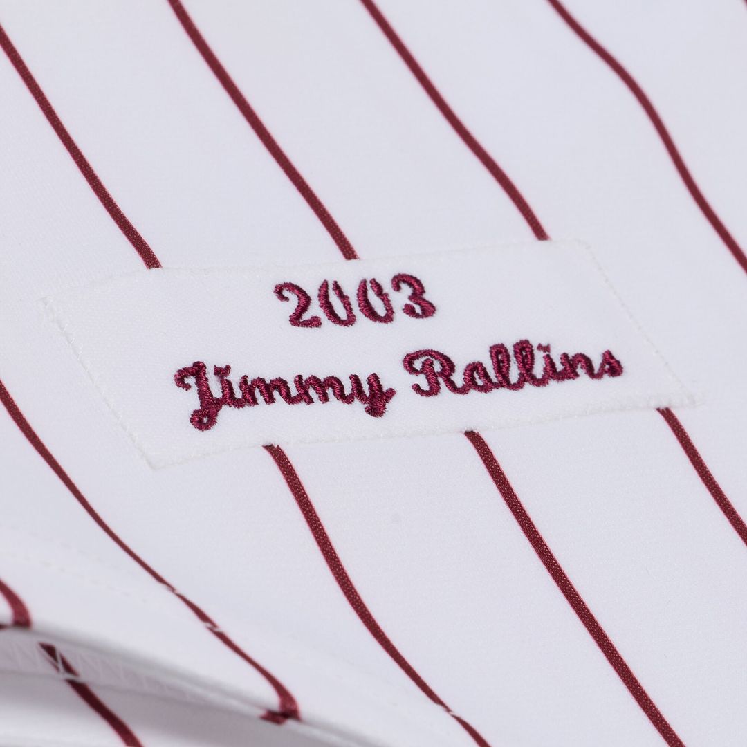 Philadelphia Phillies Jimmy Rollins Mitchell & Ness 2003 Cooperstown Authentic Jersey - White Team Jersey Sports Fan Apparel