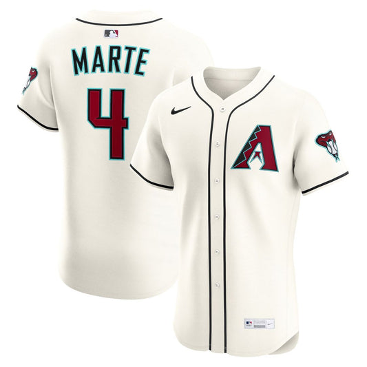 Arizona Diamondbacks Ketel Marte Nike Home Elite Jersey - Cream Team Jersey Sports Fan Apparel