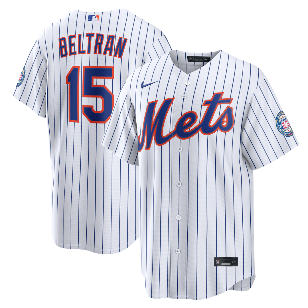 New York Mets Carlos Beltran Nike Home Replica 2026 Hall of Fame Patch Jersey - White Team Jersey Sports Fan Apparel