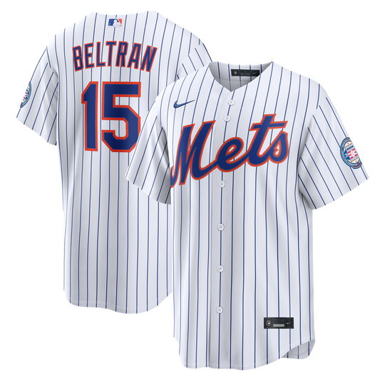 New York Mets Carlos Beltran Nike Home Replica 2026 Hall of Fame Patch Jersey - White Team Jersey Sports Fan Apparel