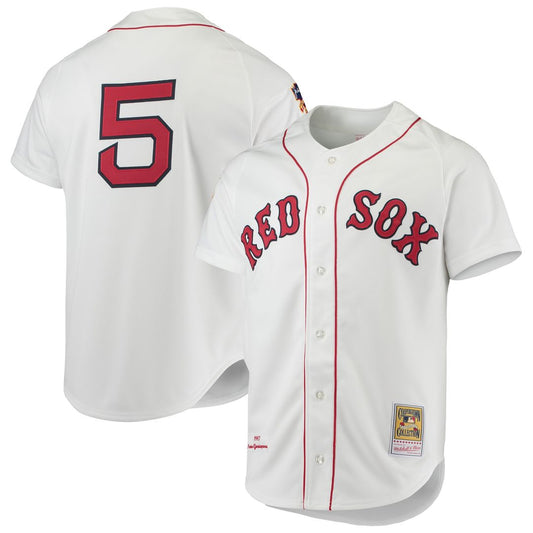 Boston Red Sox Nomar Garciaparra Mitchell & Ness 1997 Cooperstown Authentic Jersey - White Team Jersey Sports Fan Apparel