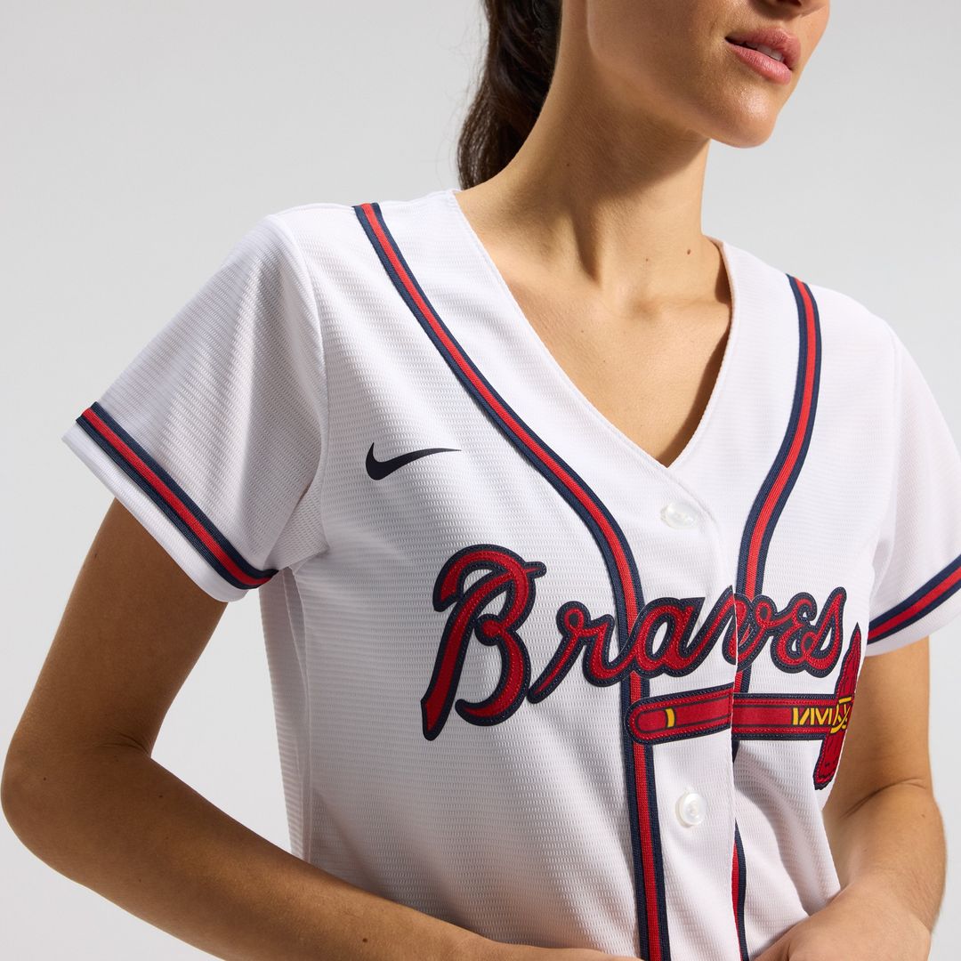 Atlanta Braves Nike Women's Home Replica Team Jersey - White Team Jersey Sports Fan Apparel