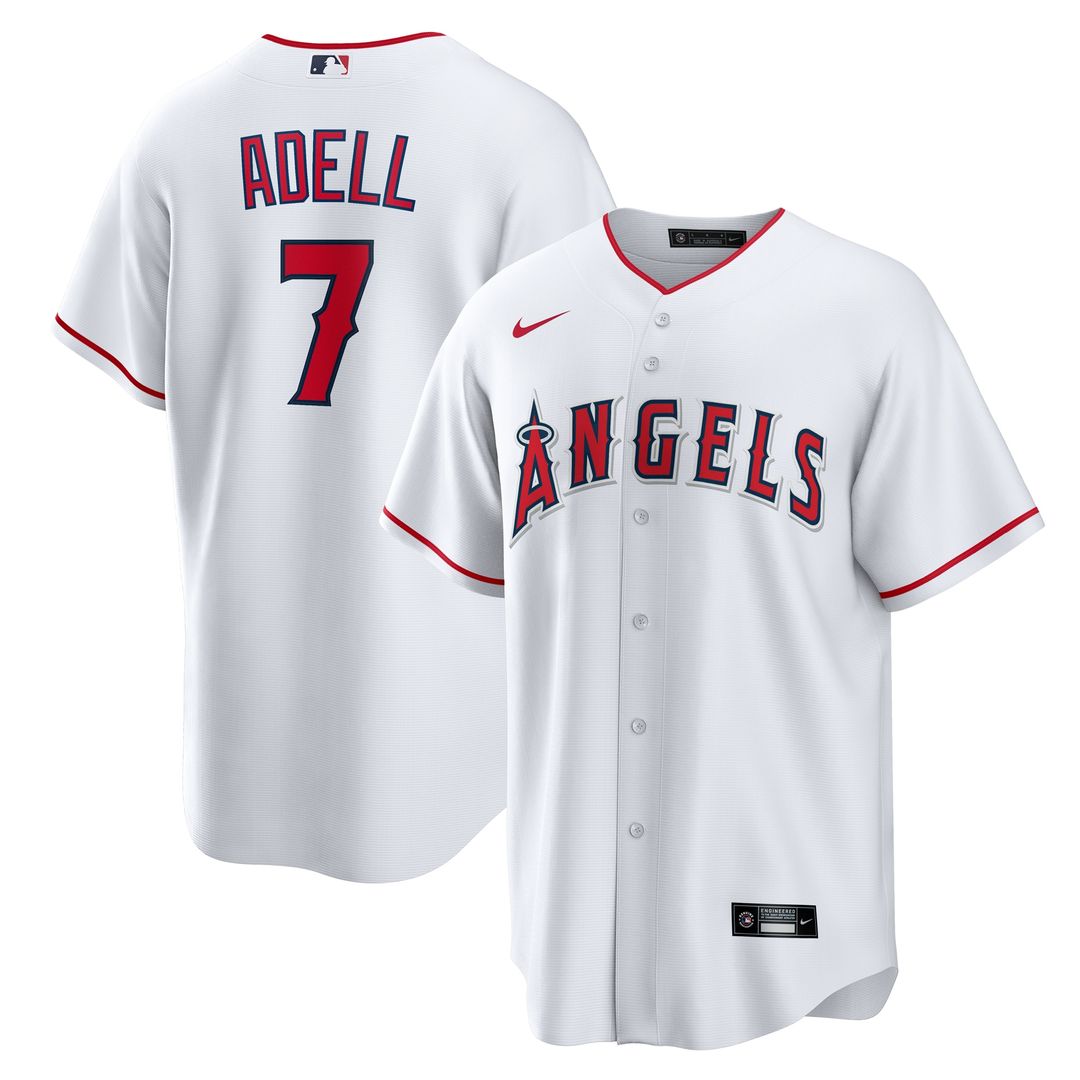 Los Angeles Angels Jo Adell Nike Home Replica Jersey - White Team Jersey Sports Fan Apparel