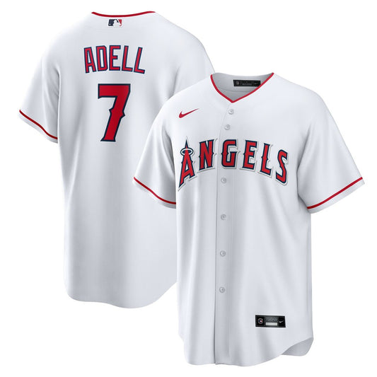 Los Angeles Angels Jo Adell Nike Home Replica Jersey - White Team Jersey Sports Fan Apparel