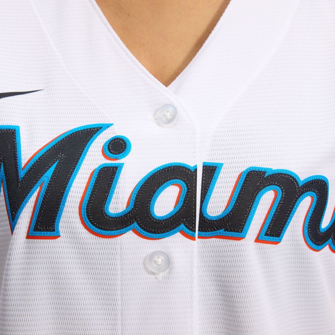 Miami Marlins Nike Women's Replica Team Jersey - White Team Jersey Sports Fan Apparel