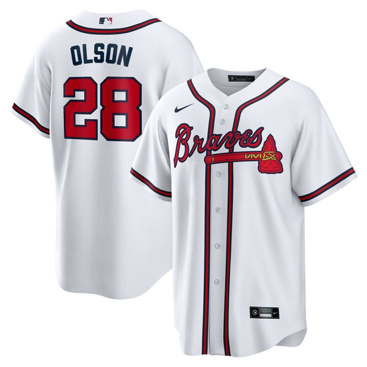 Atlanta Braves Matt Olson Nike Home Replica Player Jersey - White Team Jersey Sports Fan Apparel