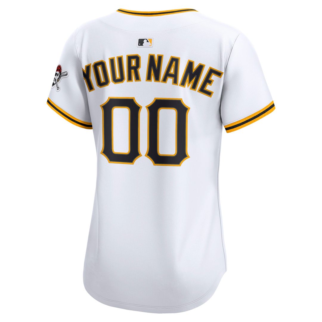 Pittsburgh Pirates Nike Women's Home Limited Custom Jersey - White Team Jersey Sports Fan Apparel
