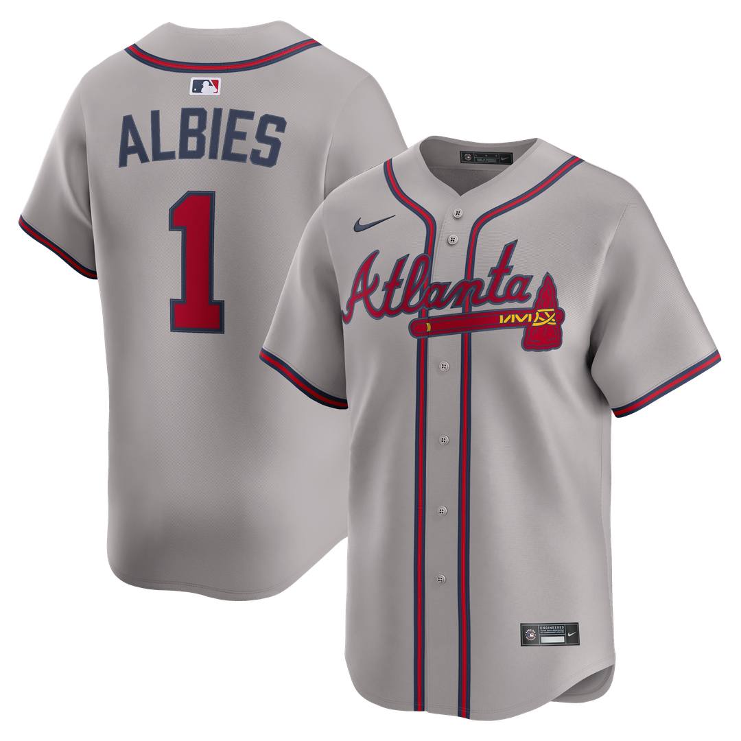 Atlanta Braves Ozzie Albies Nike Road Limited Player Jersey - Gray Team Jersey Sports Fan Apparel