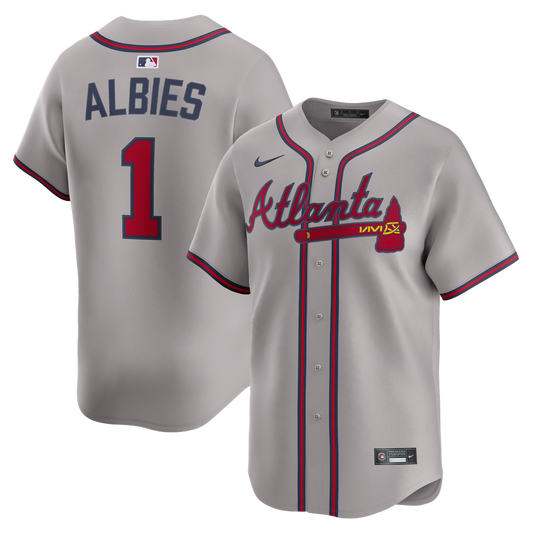 Atlanta Braves Ozzie Albies Nike Road Limited Player Jersey - Gray Team Jersey Sports Fan Apparel