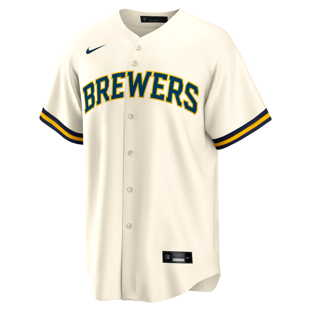 Milwaukee Brewers Bob Uecker Nike Home Retired Player Replica Jersey - Cream Team Jersey Sports Fan Apparel