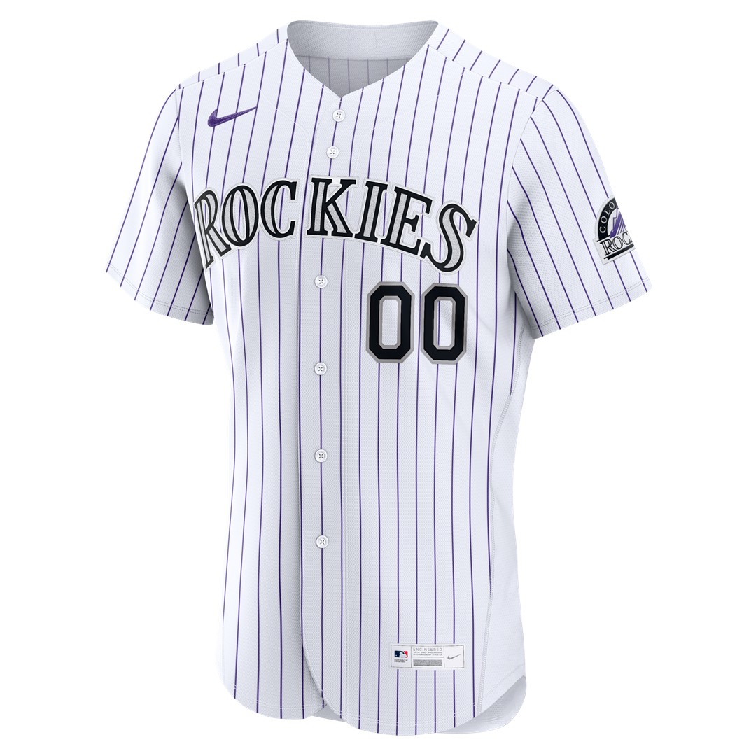 Colorado Rockies Nike Home Authentic Custom Jersey - White Team Jersey Sports Fan Apparel