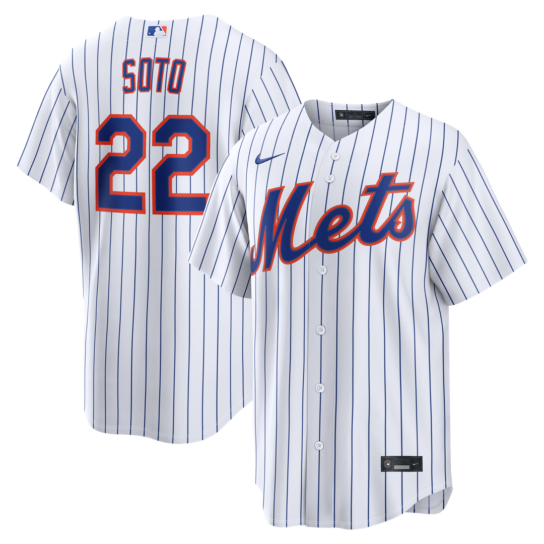 New York Mets Juan Soto Nike Home Replica Jersey - White Team Jersey Sports Fan Apparel