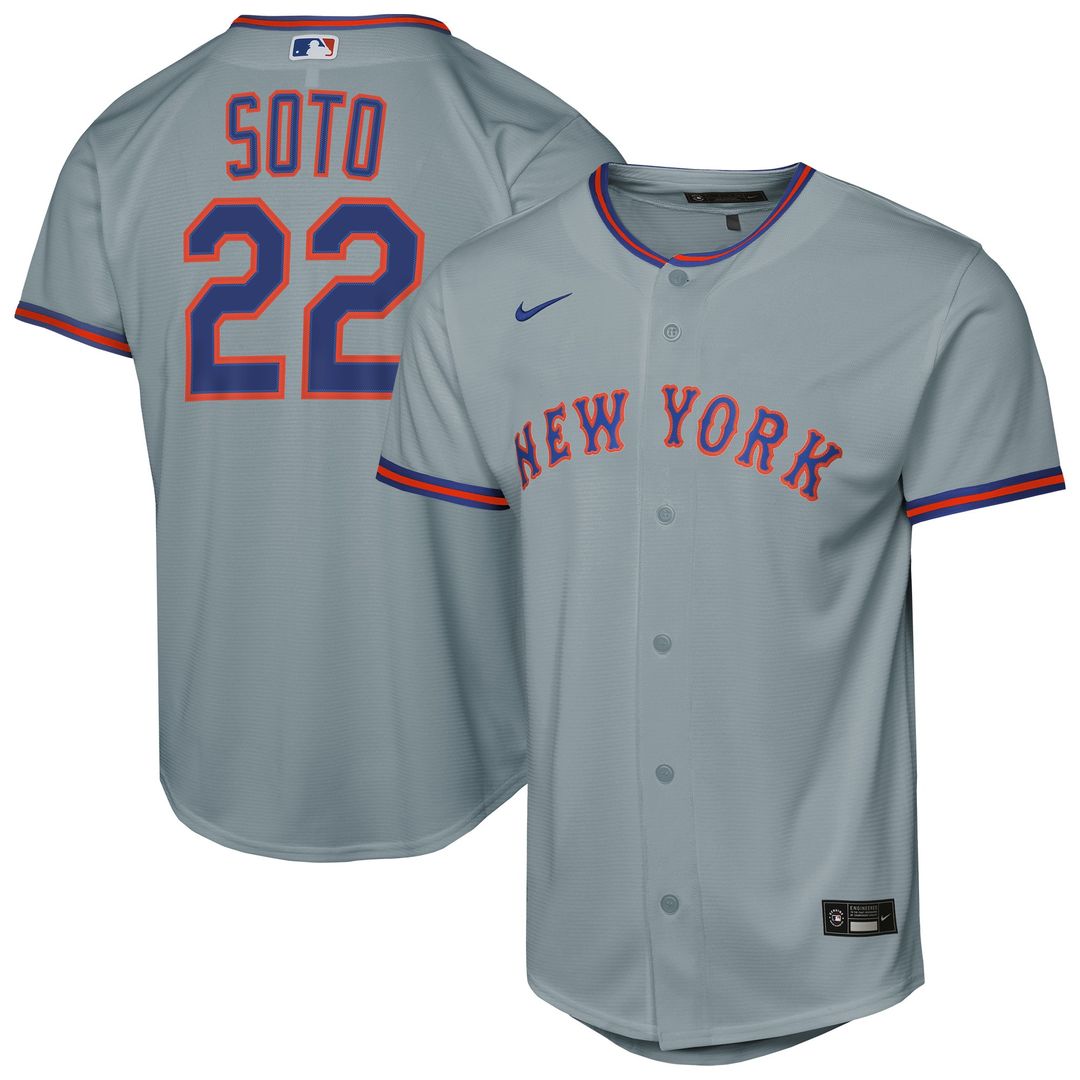New York Mets Juan Soto Nike Youth Alternate Replica Jersey - Black Team Jersey Sports Fan Apparel