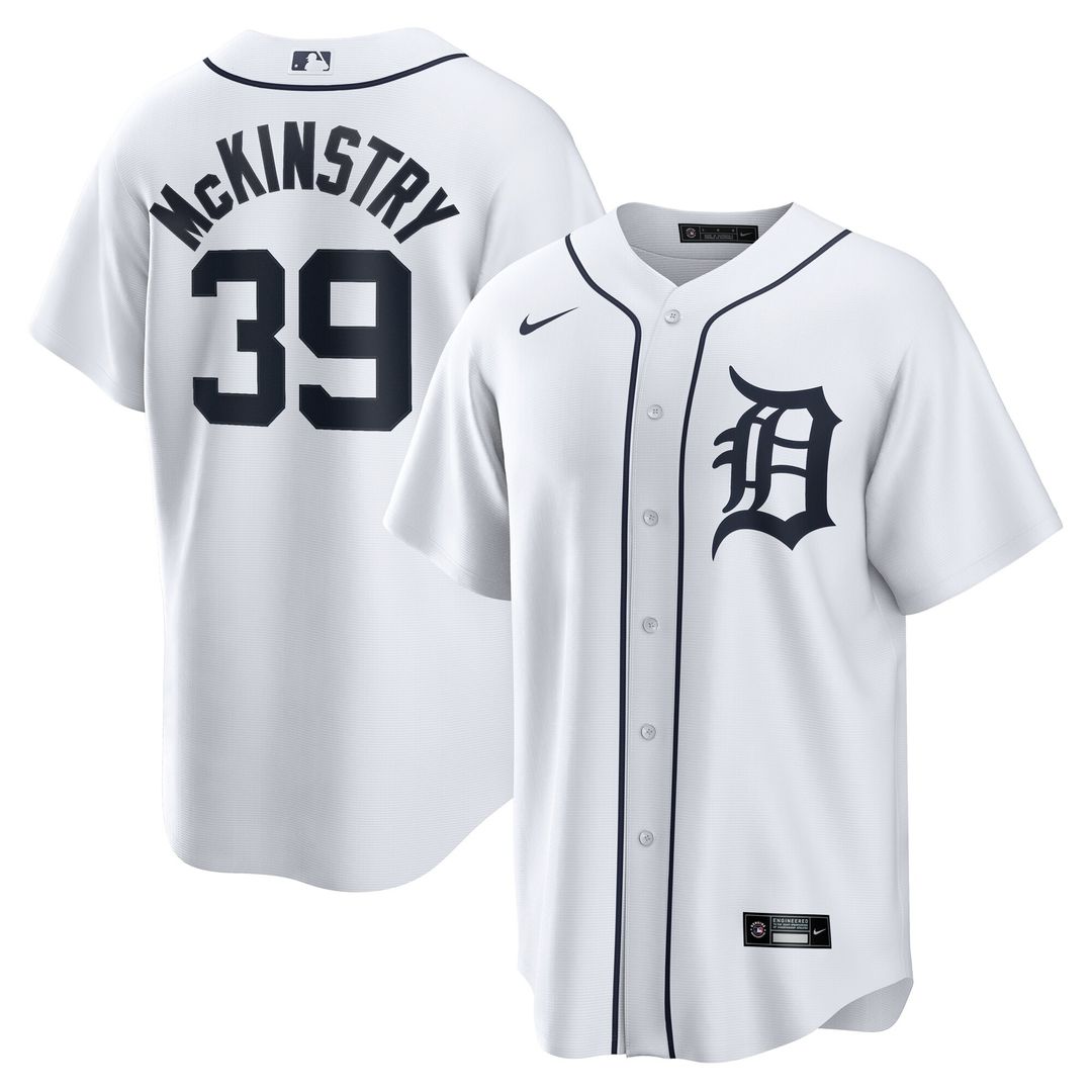 Detroit Tigers Zach McKinstry Nike Home Replica Jersey - White Team Jersey Sports Fan Apparel