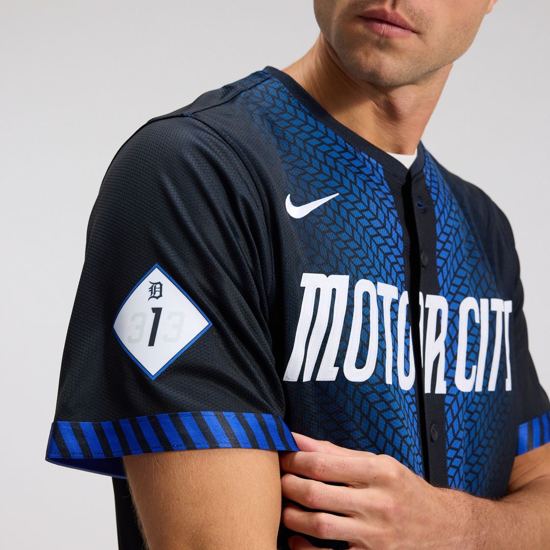 Detroit Tigers Nike City Connect Limited Jersey - Blue Team Jersey Sports Fan Apparel