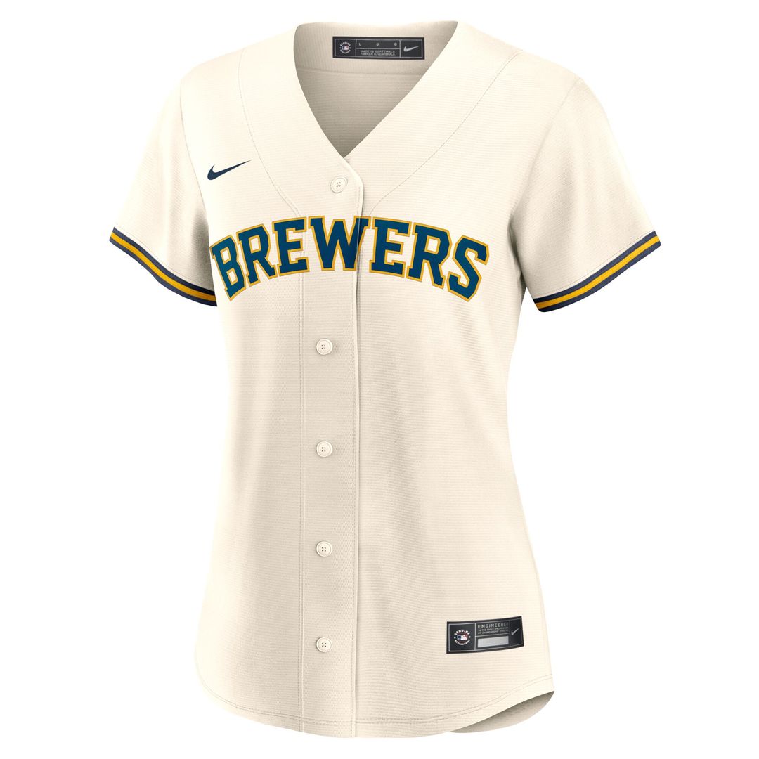 Milwaukee Brewers Christian Yelich Nike Women's Home Replica Player Jersey - Cream Team Jersey Sports Fan Apparel