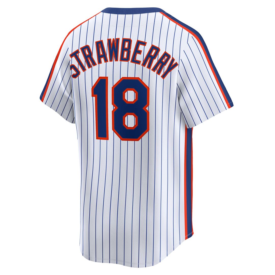 New York Mets Darryl Strawberry Nike Throwback Cooperstown Limited Jersey - White Team Jersey Sports Fan Apparel