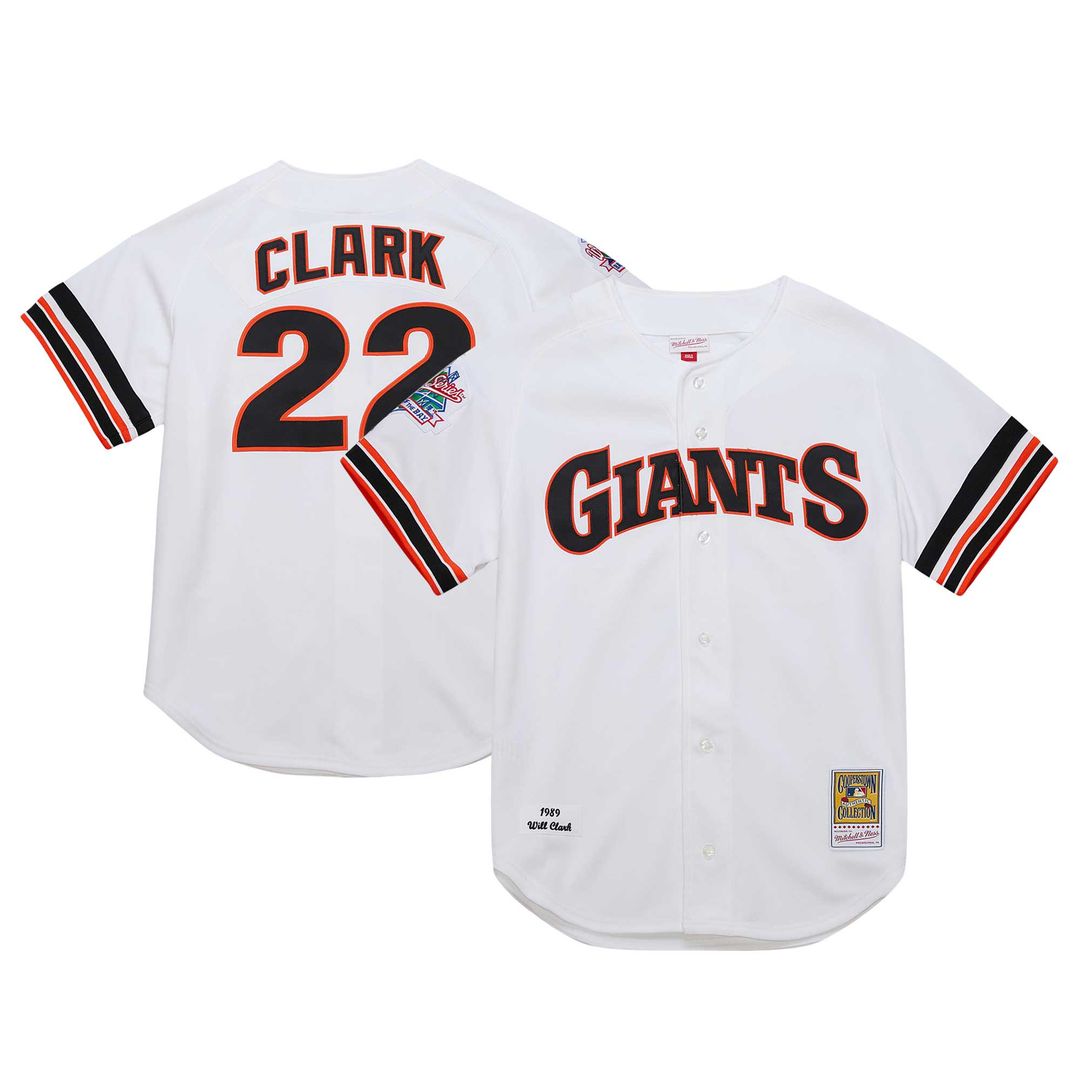 San Francisco Giants Will Clark Mitchell & Ness Cooperstown 1989 Authentic Jersey - White Team Jersey Sports Fan Apparel