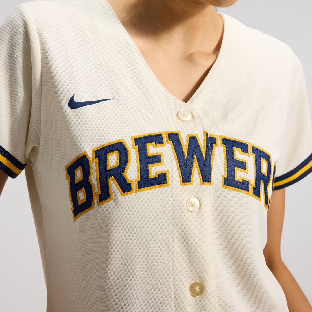 Milwaukee Brewers Sal Frelick Nike Women's Home Replica Jersey - Cream Team Jersey Sports Fan Apparel