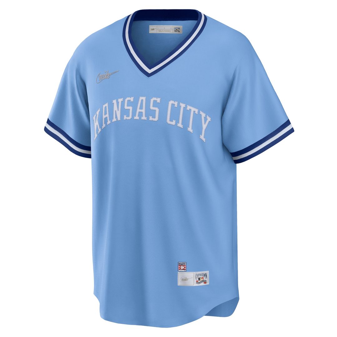 Kansas City Royals George Brett Nike Road Cooperstown Player Jersey - Light Blue Team Jersey Sports Fan Apparel