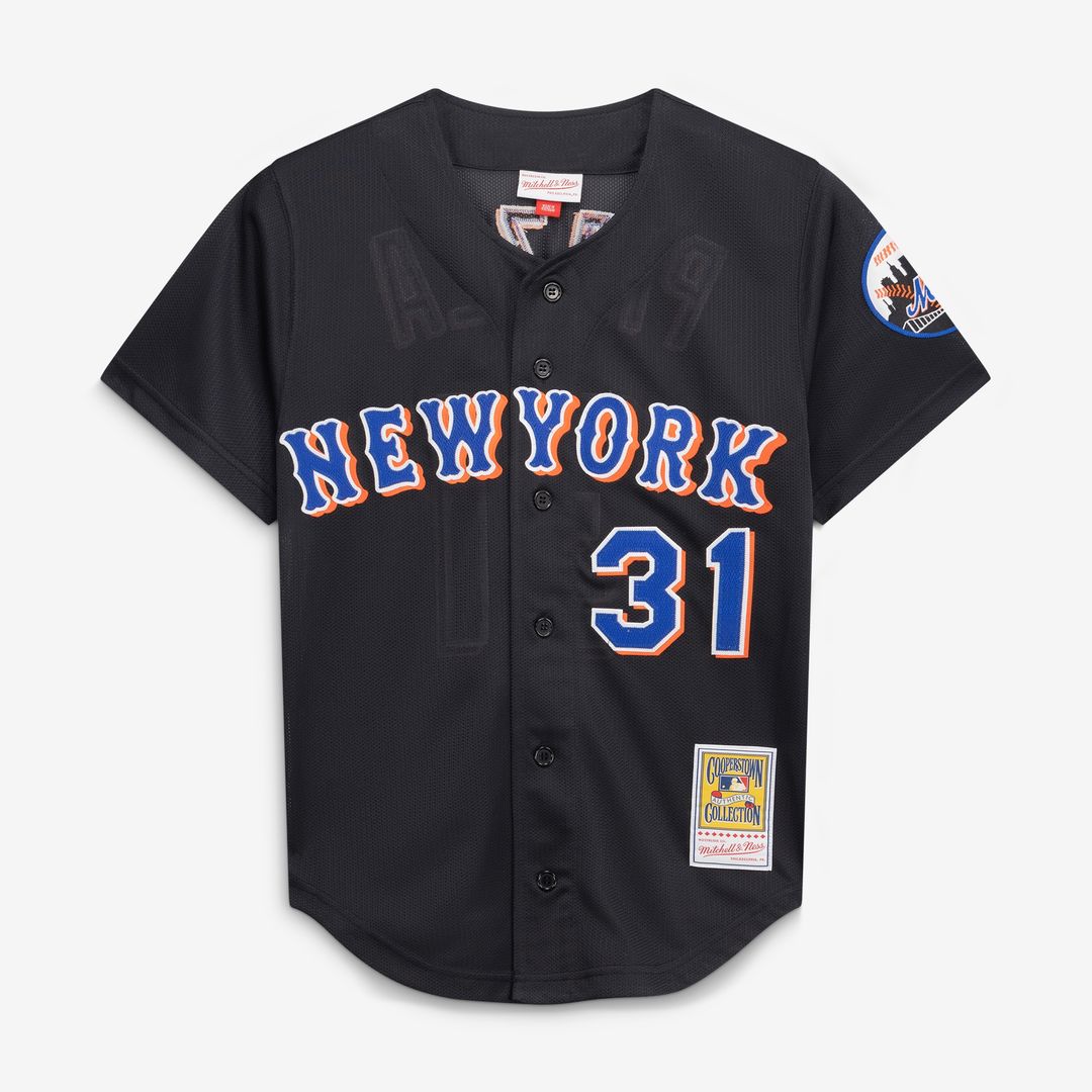 New York Mets Mike Piazza Mitchell & Ness Cooperstown 2000 Batting Practice Jersey - Black Team Jersey Sports Fan Apparel
