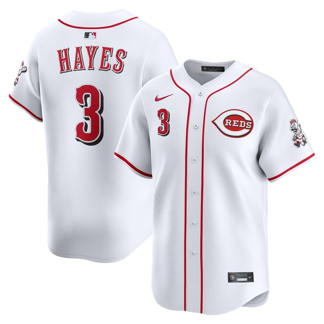 Cincinnati Reds Ke'Bryan Hayes Nike Home Limited Player Jersey - White Team Jersey Sports Fan Apparel