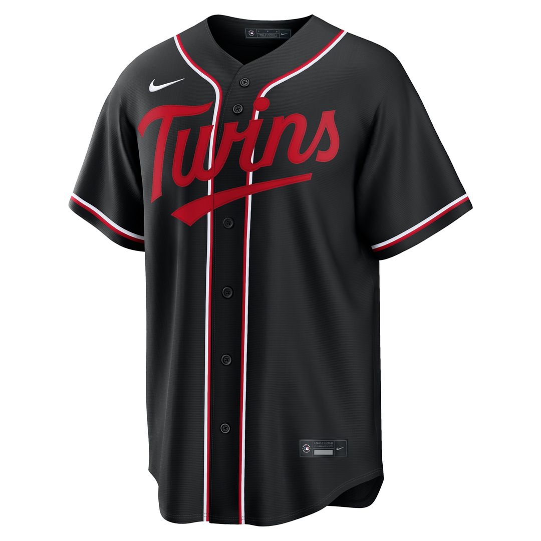 Minnesota Twins Nike Fashion Replica Black Out Jersey Team Jersey Sports Fan Apparel