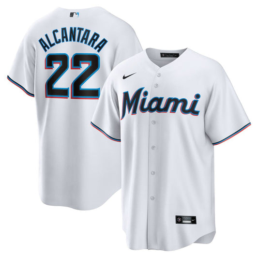 Miami Marlins Sandy Alcantara Nike Replica Player Jersey - White Team Jersey Sports Fan Apparel