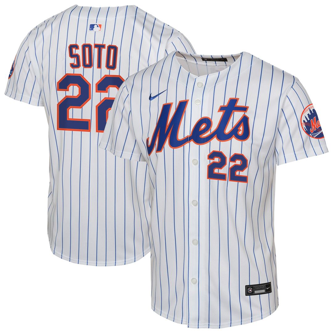 New York Mets Juan Soto Nike Youth Home Limited Player Jersey - White Team Jersey Sports Fan Apparel