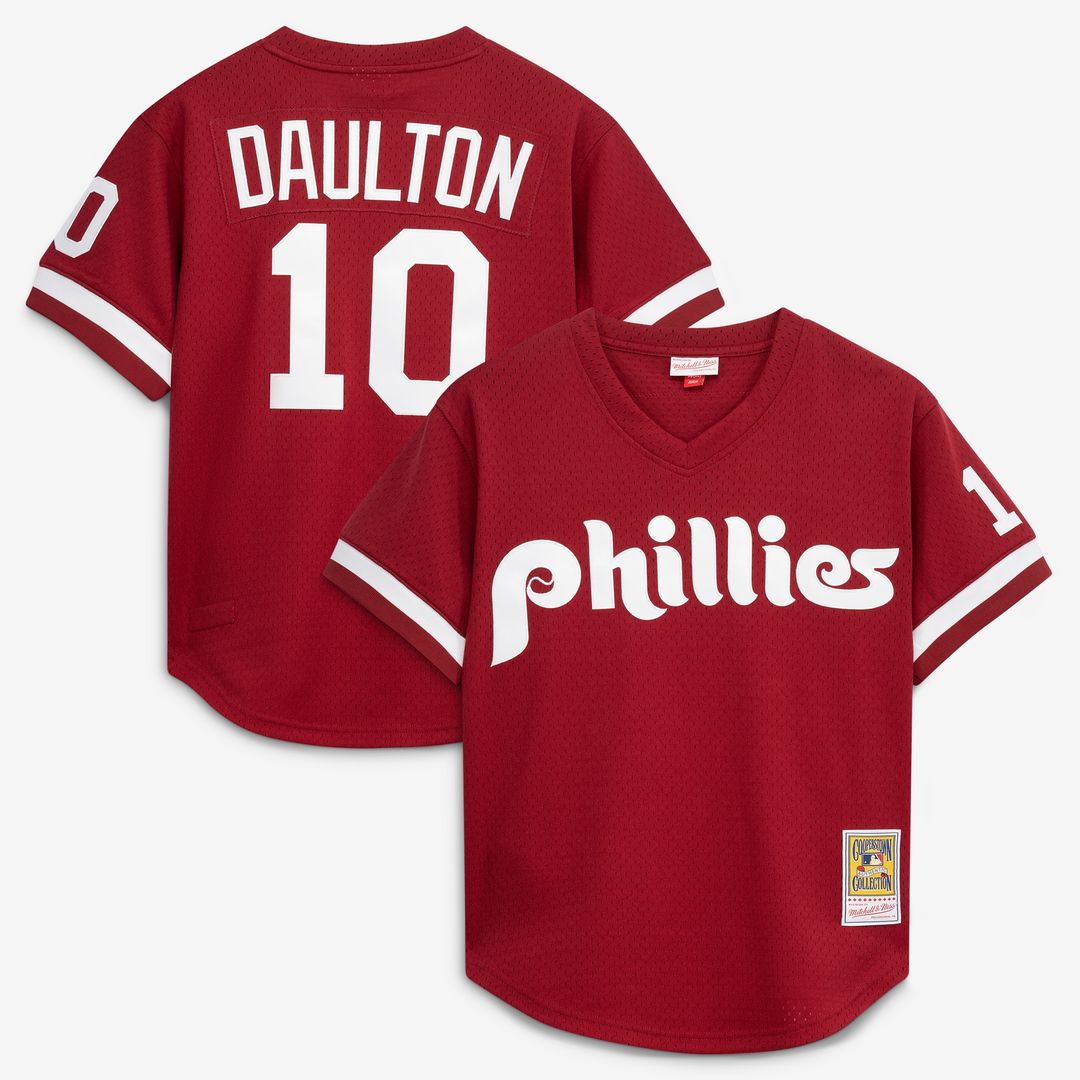 Philadelphia Phillies Darren Daulton Mitchell & Ness Authentic Batting Practice Jersey - Scarlet Team Jersey Sports Fan Apparel