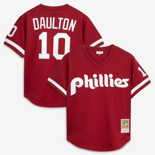 Philadelphia Phillies Darren Daulton Mitchell & Ness Authentic Batting Practice Jersey - Scarlet Team Jersey Sports Fan Apparel
