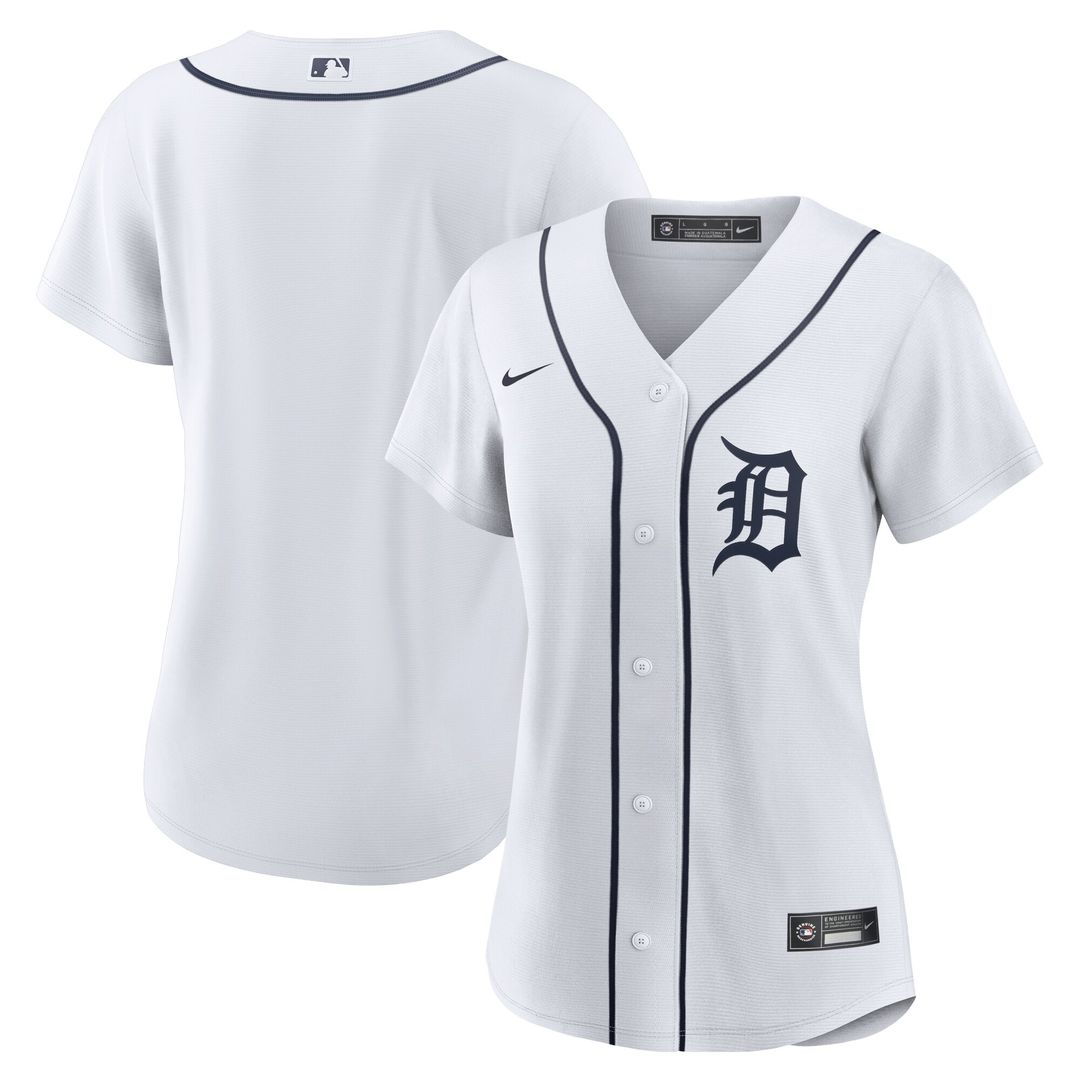 Detroit Tigers Nike Women's Home Replica Team Jersey - White Team Jersey Sports Fan Apparel