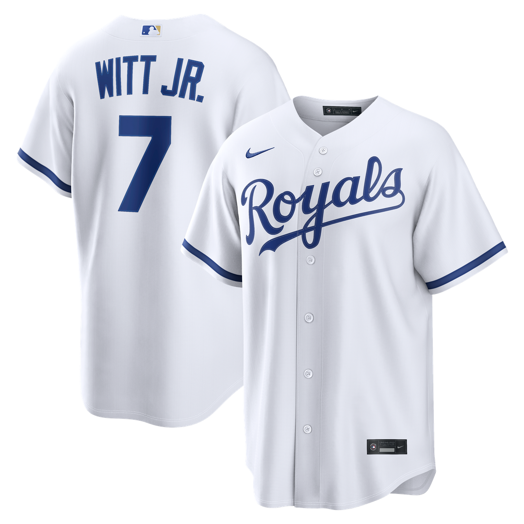 Kansas City Royals Bobby Witt Jr. Nike Home Replica Jersey - White Team Jersey Sports Fan Apparel