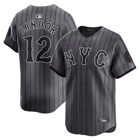 New York Mets Francisco Lindor Nike City Connect Limited Jersey - Gray Team Jersey Sports Fan Apparel