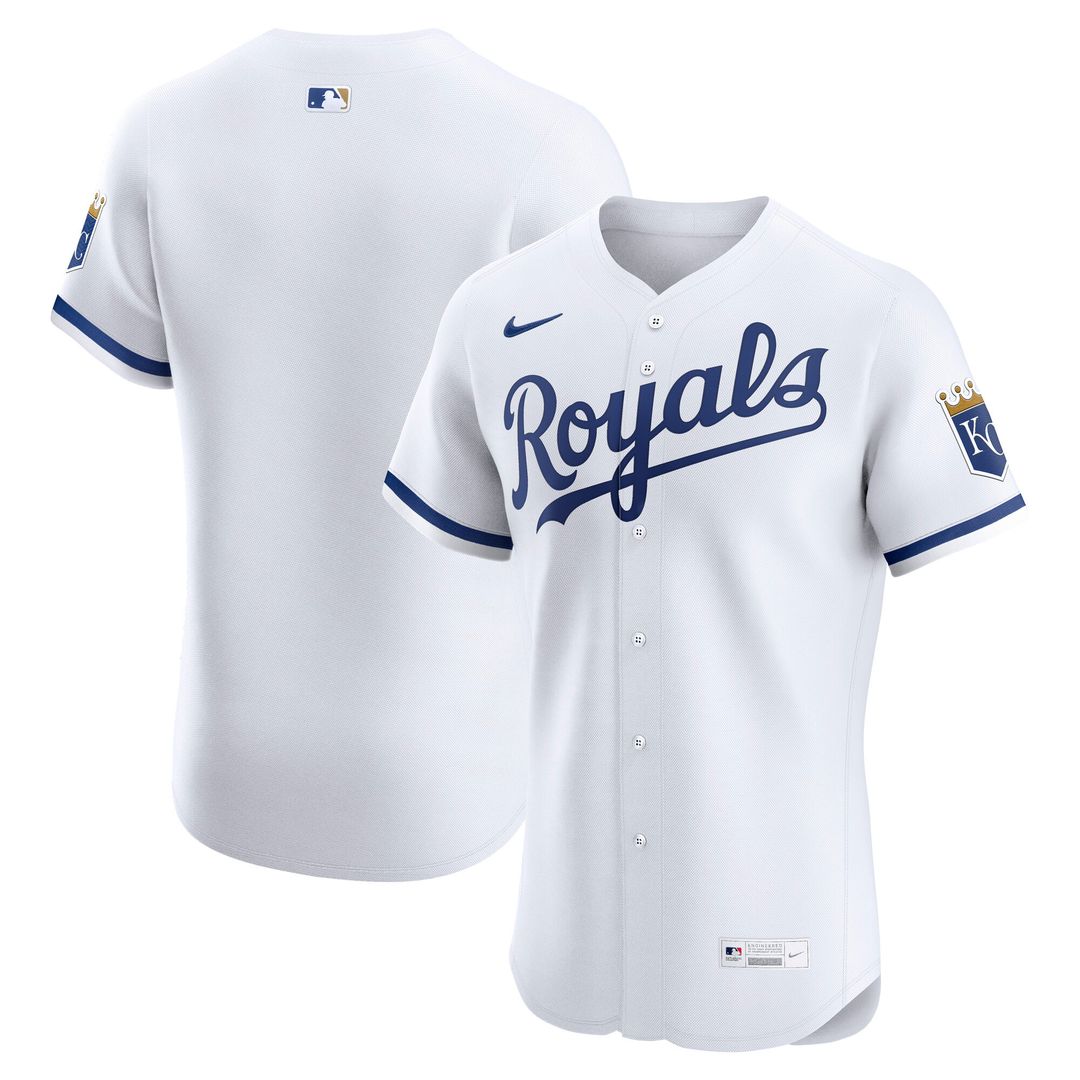 Kansas City Royals Nike Home Elite Jersey - White Team Jersey Sports Fan Apparel