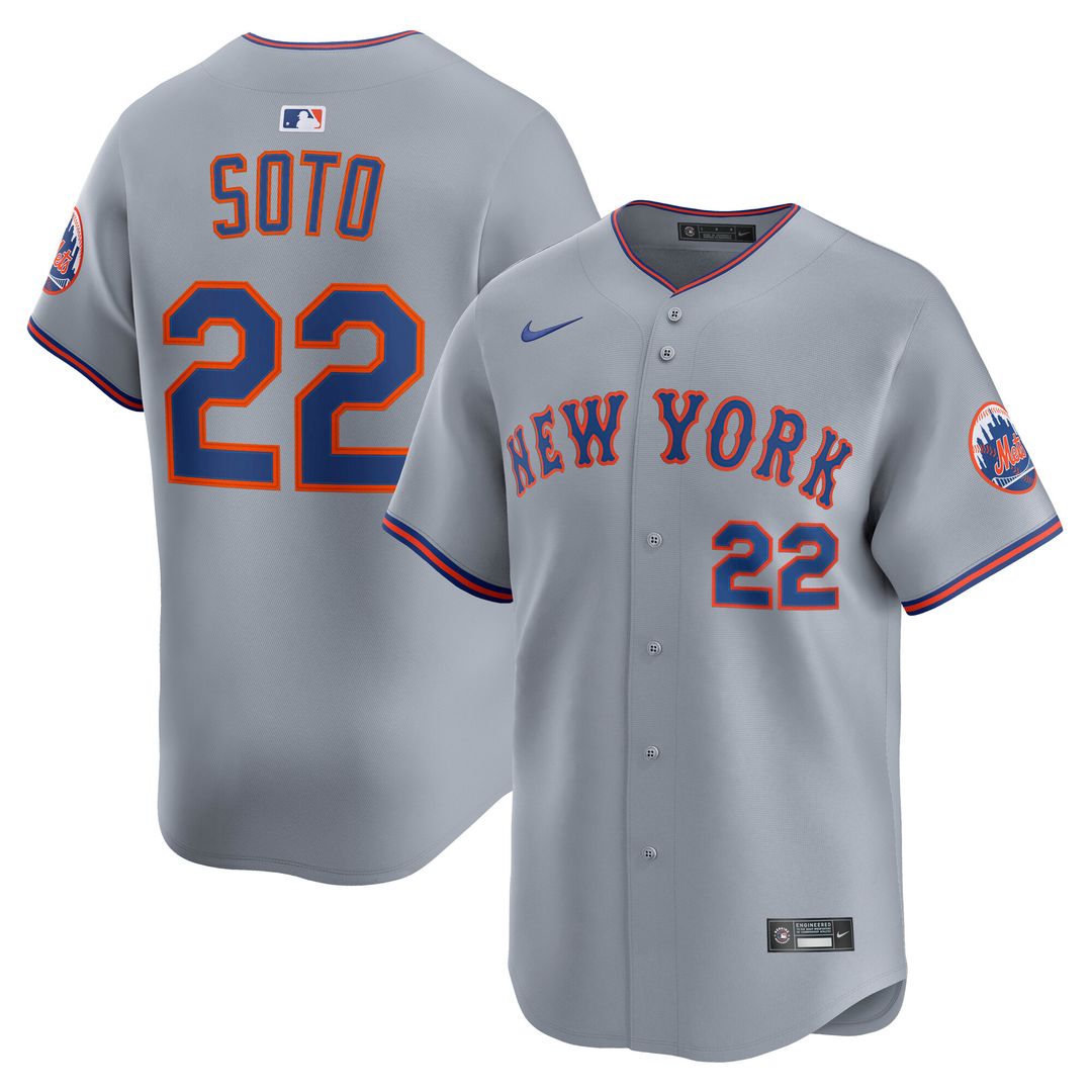 New York Mets Juan Soto Nike Road Limited Player Jersey - Gray Team Jersey Sports Fan Apparel