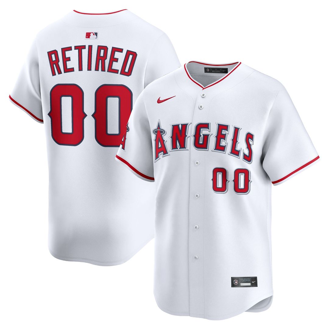 Los Angeles Angels Nike Home Limited Pick - A - Player Retired Roster Jersey - White Team Jersey Sports Fan Apparel