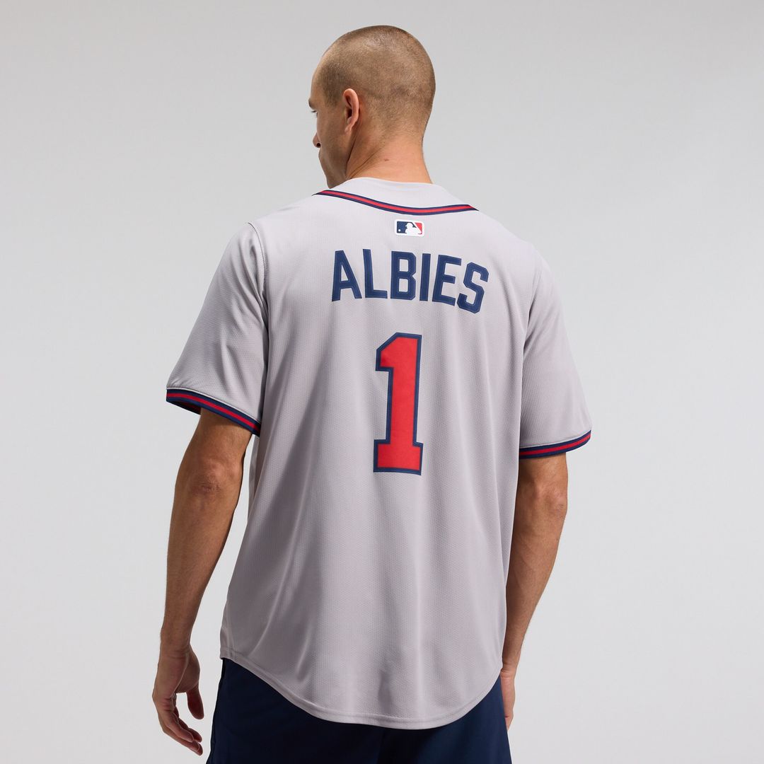 Atlanta Braves Ozzie Albies Nike Road Limited Player Jersey - Gray Team Jersey Sports Fan Apparel