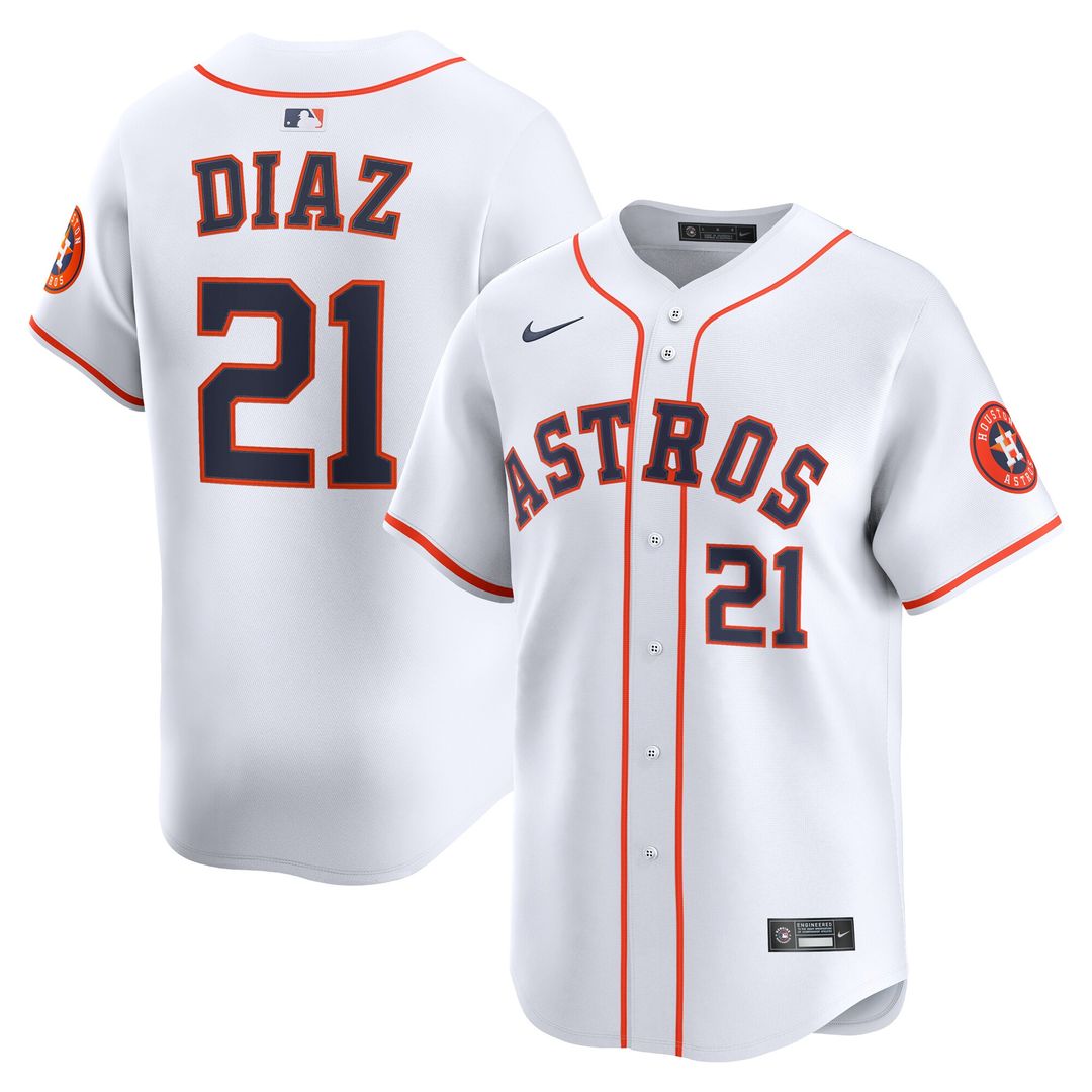 Houston Astros Yainer Diaz Nike Home Limited Player Jersey - White Team Jersey Sports Fan Apparel