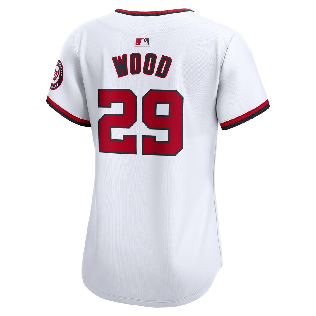 Washington Nationals James Wood Nike Women's Home Limited Player Jersey - White Team Jersey Sports Fan Apparel