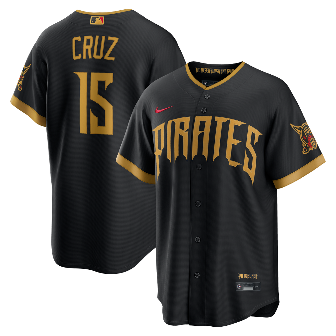 Pittsburgh Pirates Oneil Cruz Nike 2026 City Connect Stadium Jersey - Black Team Jersey Sports Fan Apparel