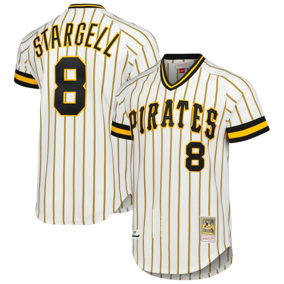 Pittsburgh Pirates Willie Stargell Mitchell & Ness Cooperstown 1979 Authentic Jersey - White Team Jersey Sports Fan Apparel
