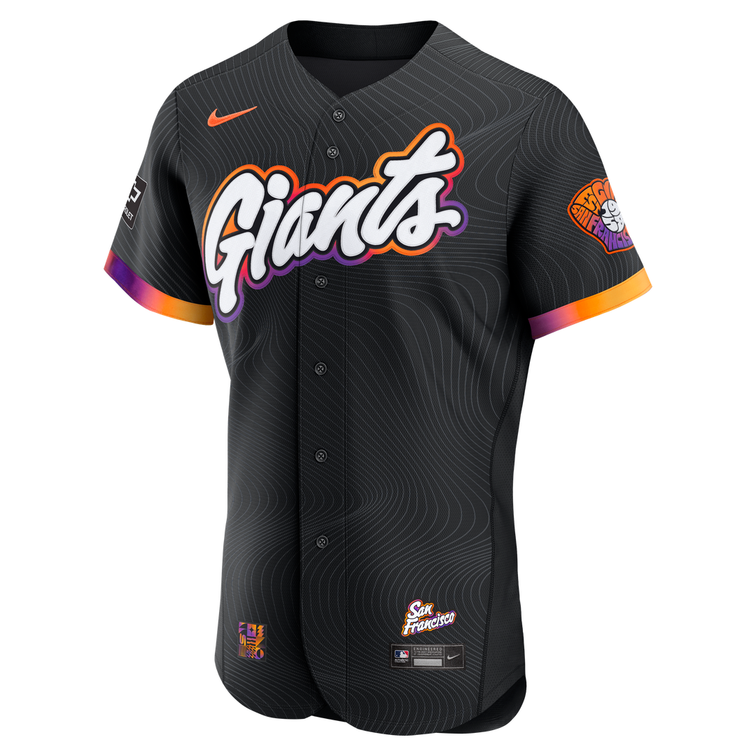 San Francisco Giants Nike City Connect Authentic Sponsor Patch Jersey - Anthracite Team Jersey Sports Fan Apparel
