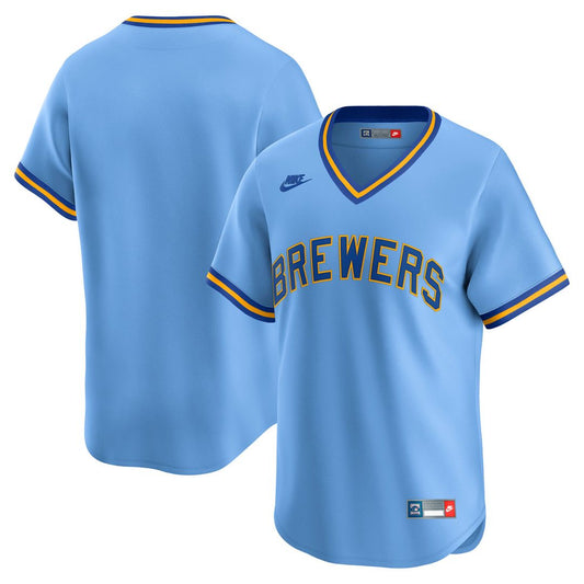 Milwaukee Brewers Nike Cooperstown Limited Jersey - Light Blue Team Jersey Sports Fan Apparel